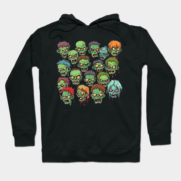 The Green Face Zombies Hoodie by Whisky1111